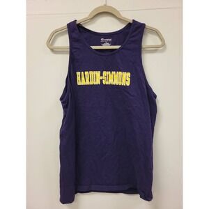 Champion Hardin Simmons Tank Top L Purple Athletic‎ Sleeveless Shirt Menswear